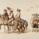 Ferdinand Rothbart, Entwurf zum Wandgemälde „Hochzeitszug Johann Casimirs“, Handzeichnung, 1854