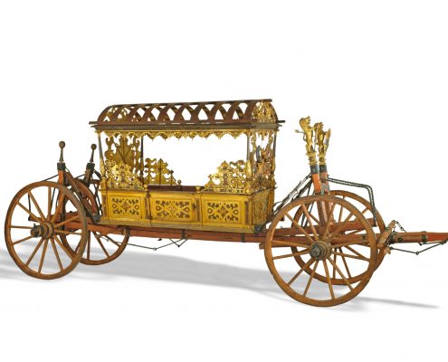 Prunkwagen zur Vermählung von Herzog Johann Casimir mit Margarete von Braunschweig. Er ist der älteste, fahrbereite Wagen seiner Art.