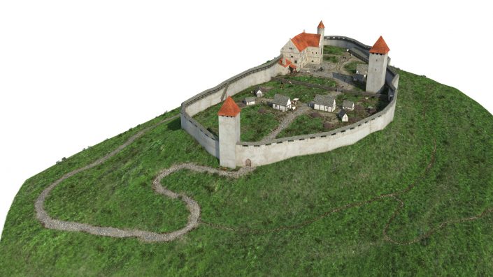 Die Burganlage um 1250