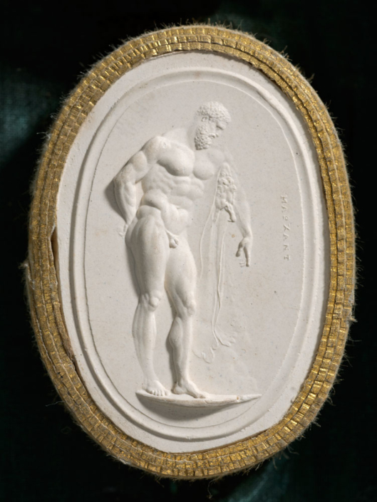 Nathaniel Marchant: Gemmenabdruck mit Darstellung des Herkules Farnese, 1792