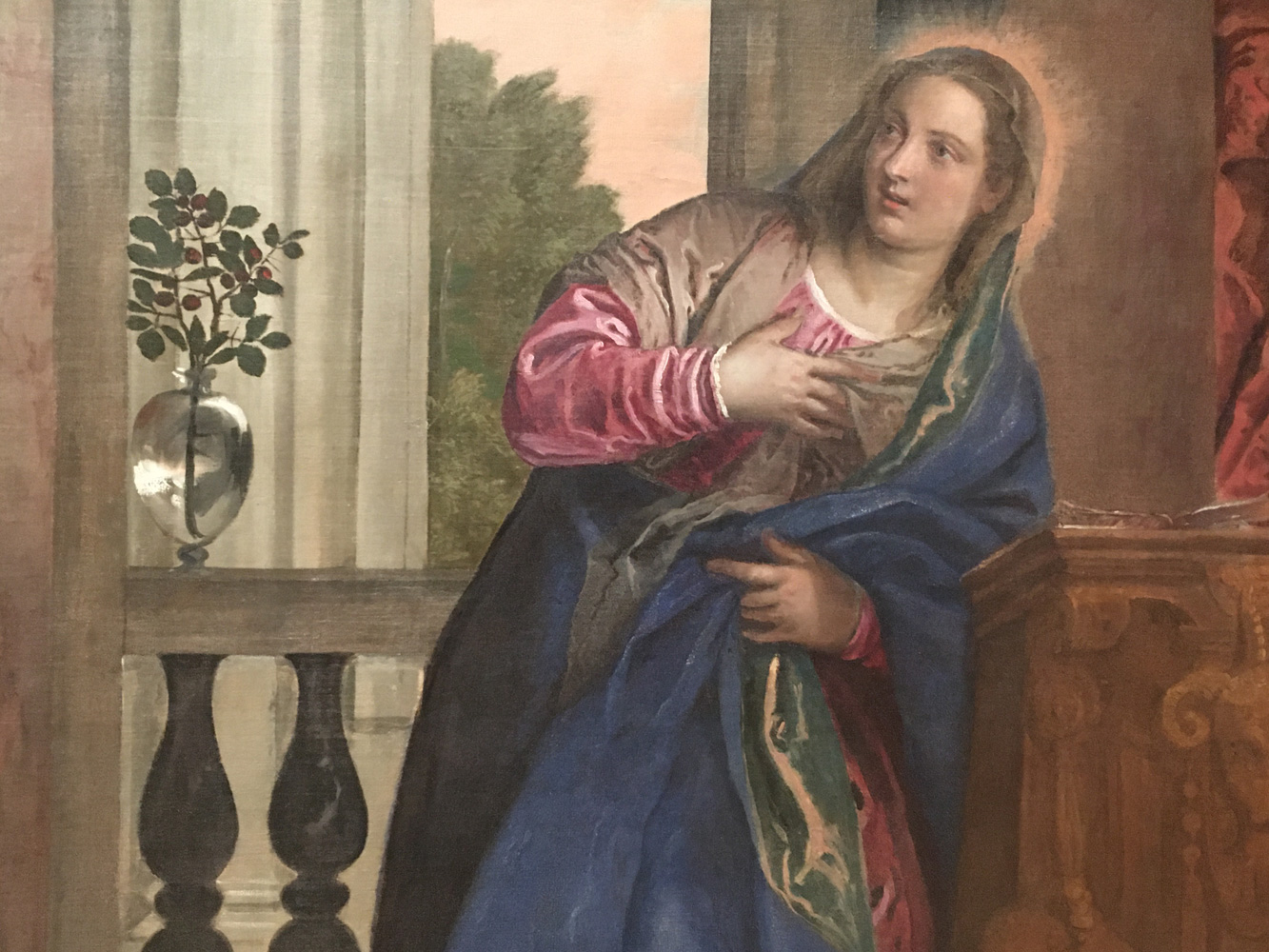 Paolo Veronese: Verkündigung an Maria, Detail; Foto: Venedig, Gallerie dell‘ Accademia