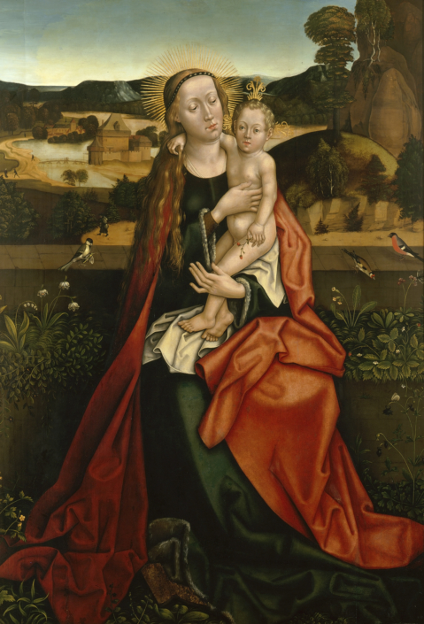 Hans Burgkmair d. Ä. (1473 - 1531) Maria mit Kind auf der Rasenbank, kurz vor 1500 Inv.-Nr. M.412