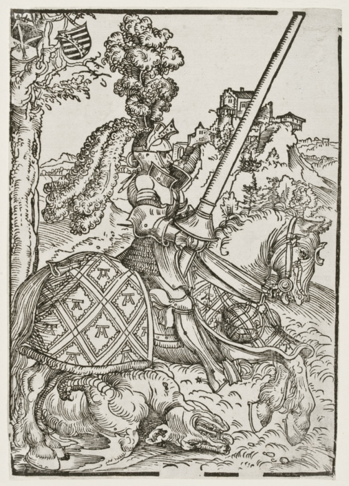 Lucas Cranach d. Ä., Heiliger Georg zu Pferd mit dem toten Drachen, um 1507