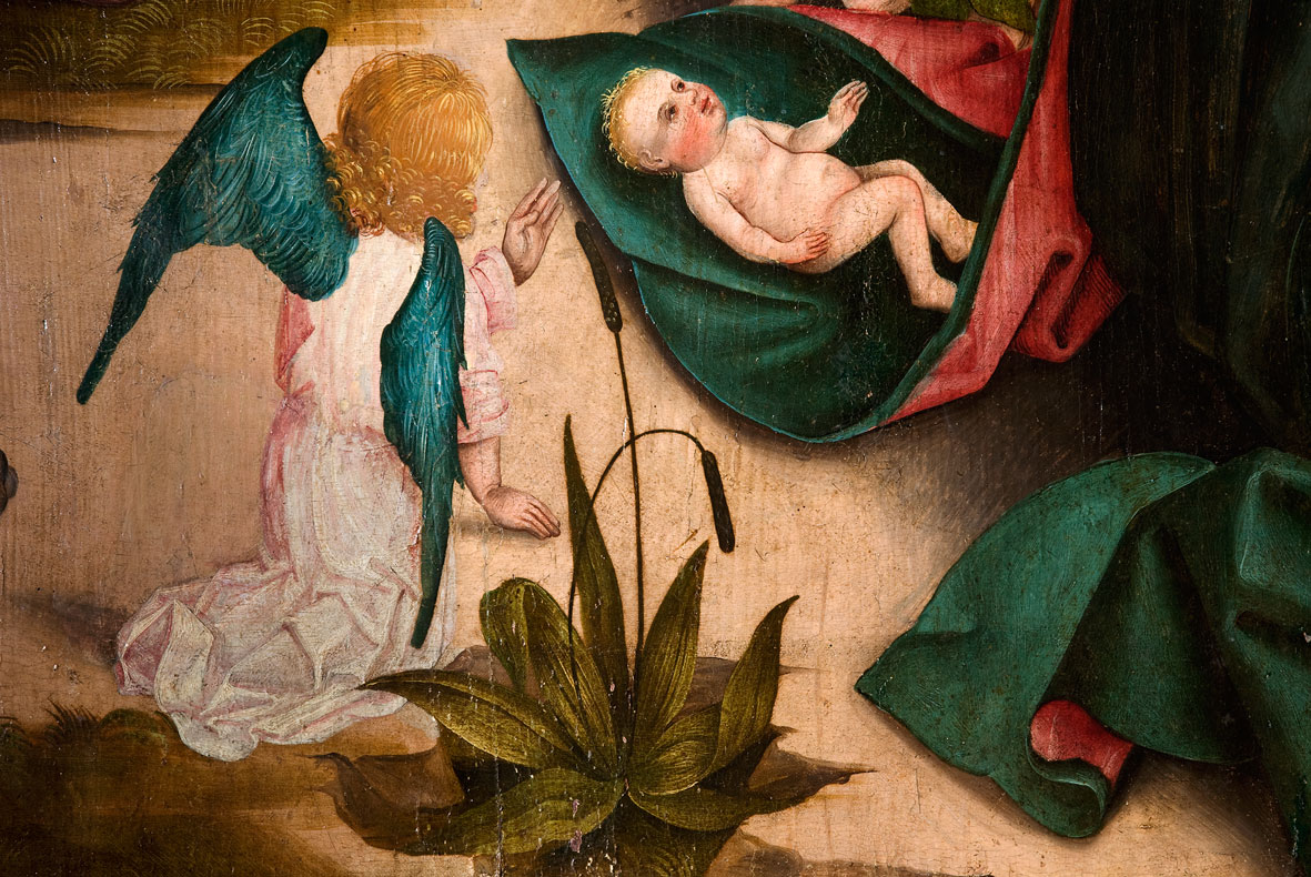 Auf Gemälden der Altdeutschen Sammlung sind viele Engel zu entdecken.