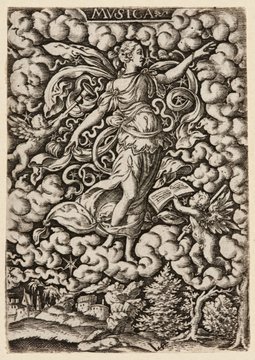 Virgil Solis, Die Musik, aus: Die sieben Freien Künste, um 1555–1560. Foto: Kunstsammlungen der Veste Coburg