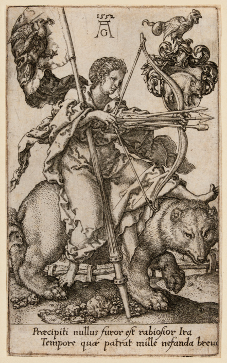 Heinrich Aldegrever, Der Zorn, aus: Die Laster, 1552. Foto: Kunstsammlungen der Veste Coburg
