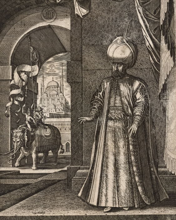Melchior Lorichs, Sultan Süleyman I., Kupferstich, 1562, Kunstsammlungen der Veste Coburg