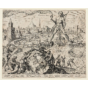Philips Galle nach Maarten van Heemskerck, Der Koloss von Rhodos, aus: Die acht Weltwunder, 1572. Kunstsammlungen der Veste Coburg, Inv.-Nr. VII,98,517